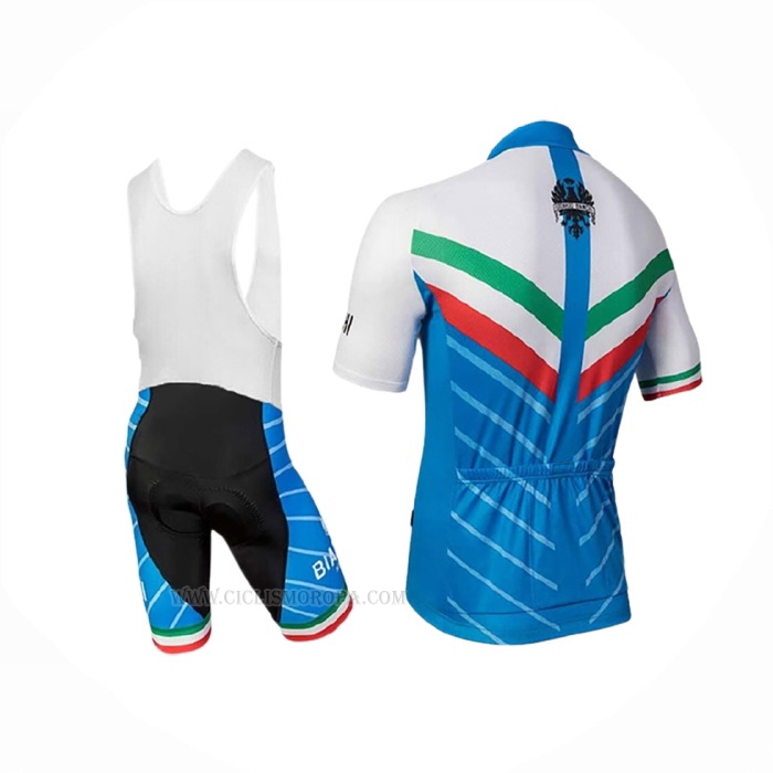 2018 Ropa Ciclismo Bianchi Tiera Blanco Azul Mangas Corta y Culotte Corto