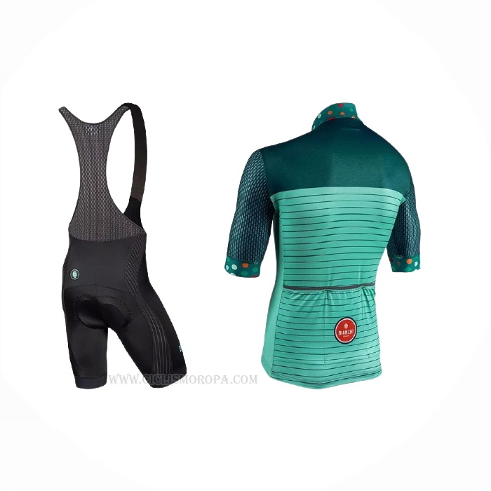2021 Ropa Ciclismo Bianchi Verde Mangas Corta y Culotte Corto