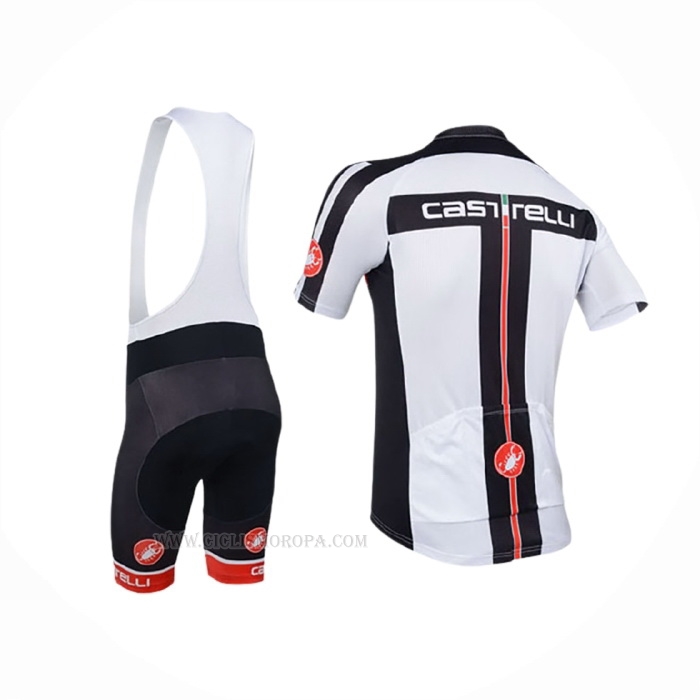 2013 Ropa Ciclismo Castelli Blanco Mangas Corta y Culotte Corto