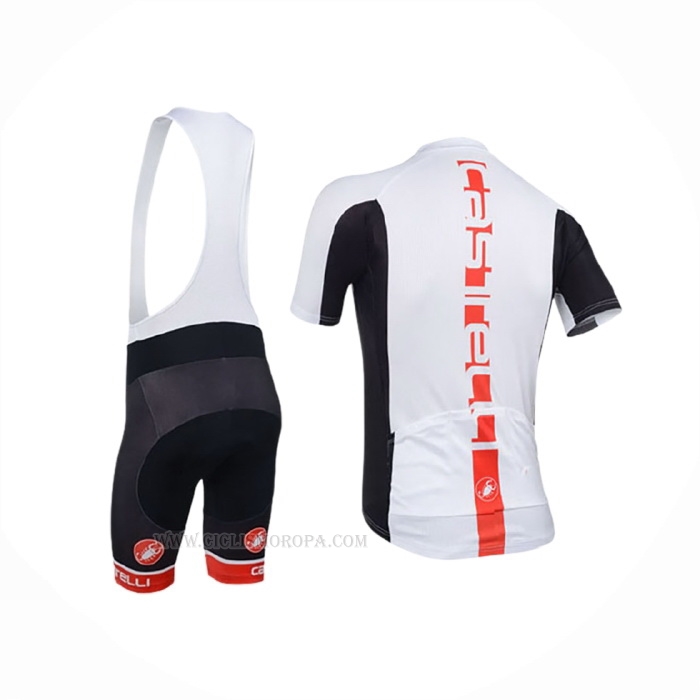 2013 Ropa Ciclismo Castelli Naranja Blanco Mangas Corta y Culotte Corto