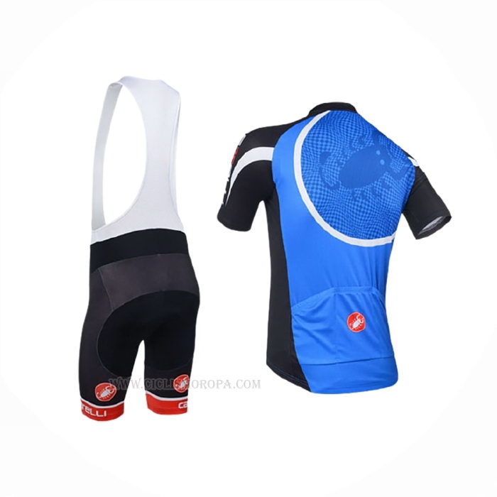 2013 Ropa Ciclismo Castelli Negro Azul Mangas Corta y Culotte Corto
