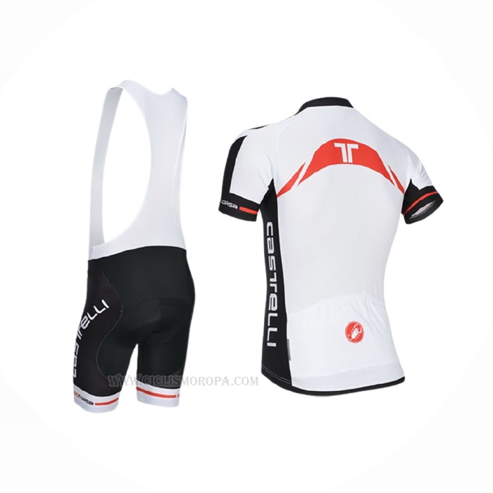 2014 Ropa Ciclismo Castelli Blanco Mangas Corta y Culotte Corto