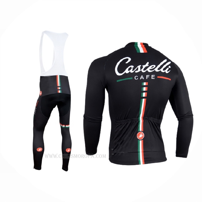2014 Ropa Ciclismo Castelli Negro Mangas Largas y Culotte Lunga
