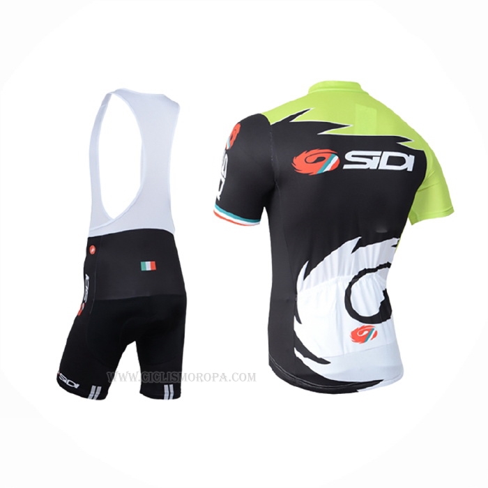 2014 Ropa Ciclismo Castelli SIDI Negro Verde Mangas Corta y Culotte Corto