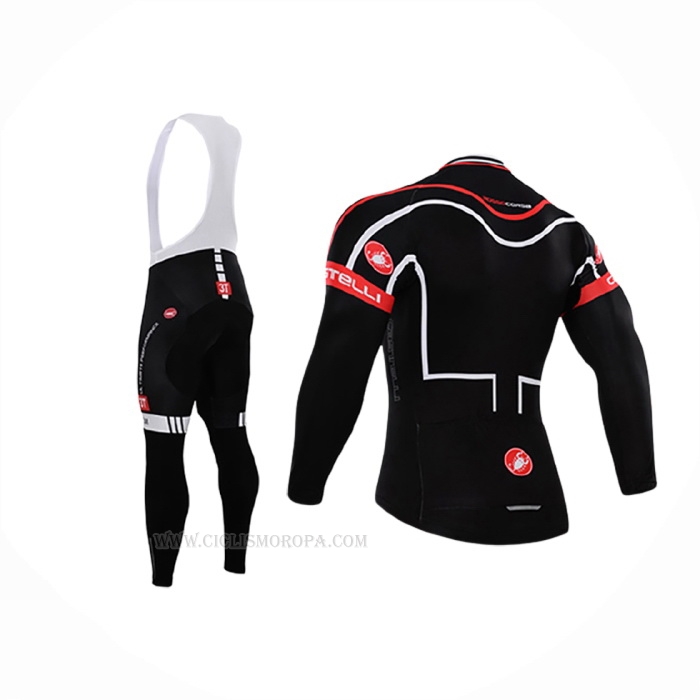 2015 Ropa Ciclismo Castelli Negro Mangas Largas y Culotte Lunga