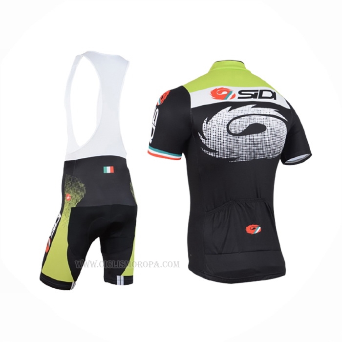 2015 Ropa Ciclismo Castelli SIDI Negro Verde Mangas Corta y Culotte Corto