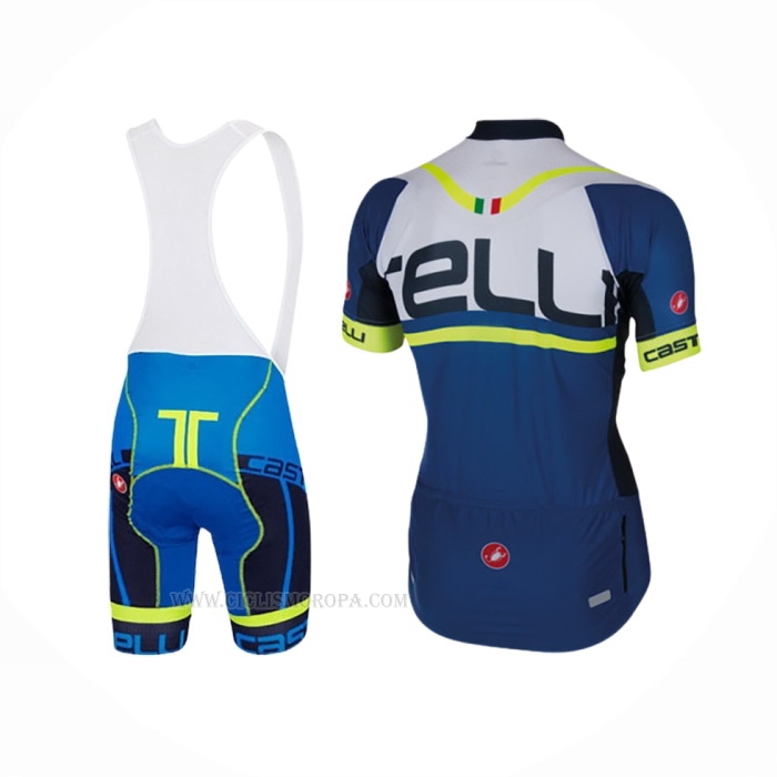 2016 Ropa Ciclismo Castelli Azul Blanco Mangas Corta y Culotte Corto