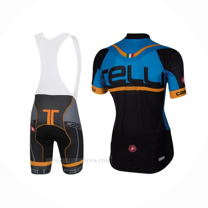 2016 Ropa Ciclismo Castelli Azul Negro Mangas Corta y Culotte Corto