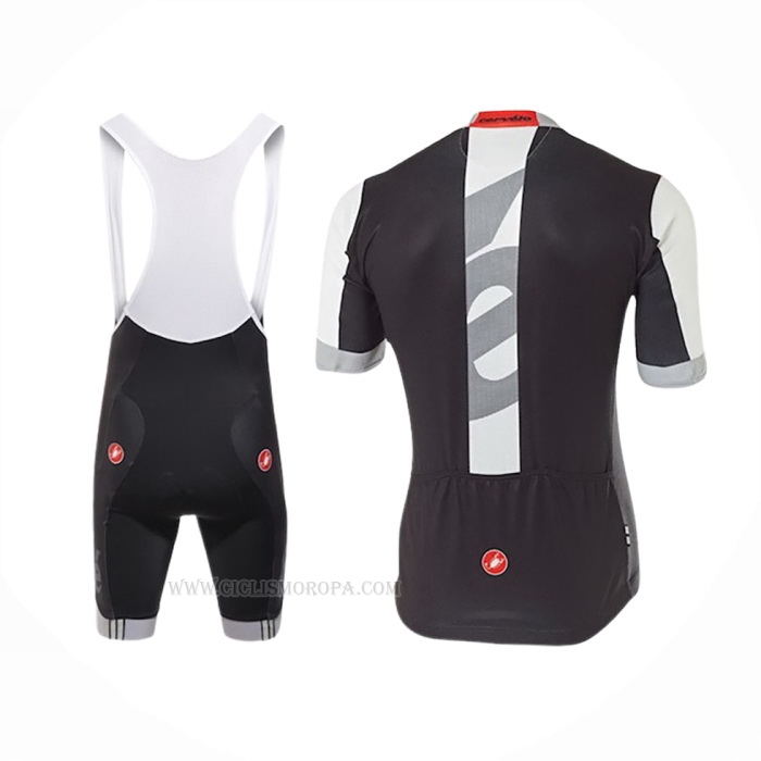 2016 Ropa Ciclismo Castelli Cervelo Blanco Gris Mangas Corta y Culotte Corto