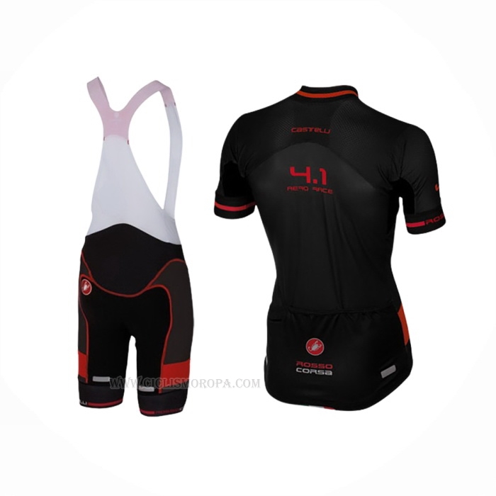 2016 Ropa Ciclismo Castelli Negro Mangas Corta y Culotte Corto