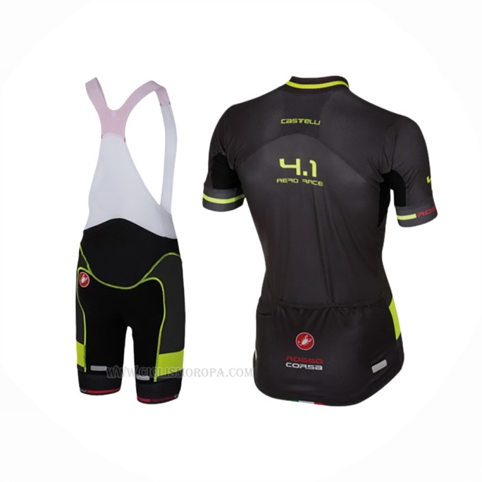 2016 Ropa Ciclismo Castelli Negro Verde Mangas Corta y Culotte Corto