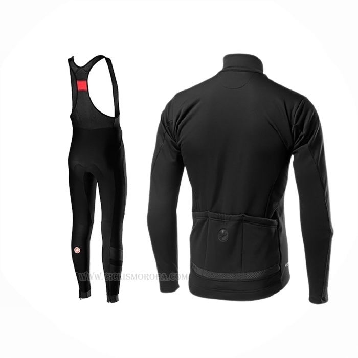2019 Ropa Ciclismo Castelli Raddoppia 2 Negro Mangas Largas y Culotte Lunga