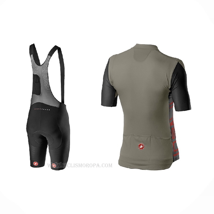 2021 Ropa Ciclismo Castelli Apagado Verde Mangas Corta y Culotte Corto