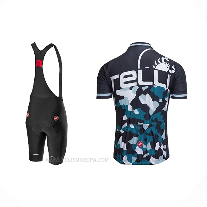 2021 Ropa Ciclismo Castelli Azul Gris Mangas Corta y Culotte Corto