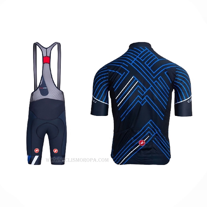 2021 Ropa Ciclismo Castelli Azul Negro Blanco Mangas Corta y Culotte Corto