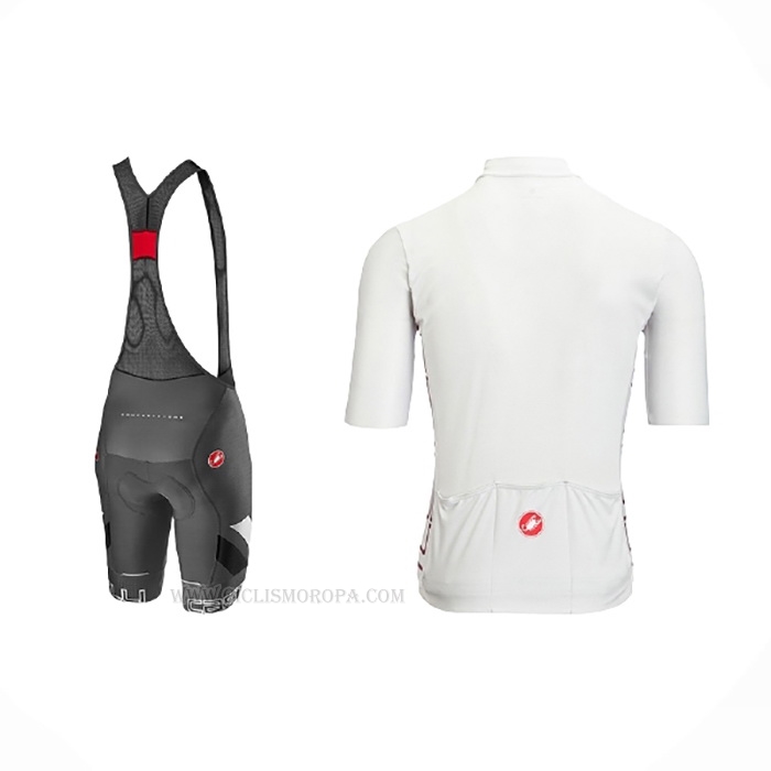 2021 Ropa Ciclismo Castelli Blanco Mangas Corta y Culotte Corto