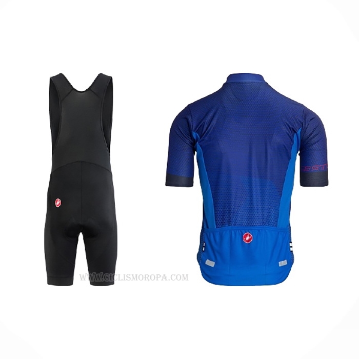 2021 Ropa Ciclismo Castelli Brillante Azul Mangas Corta y Culotte Corto