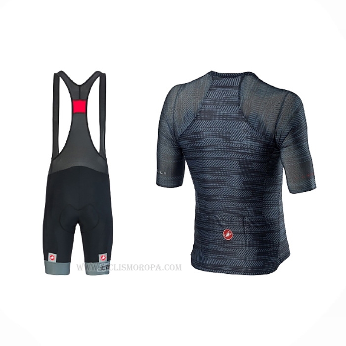 2021 Ropa Ciclismo Castelli Gris Azul Mangas Corta y Culotte Corto