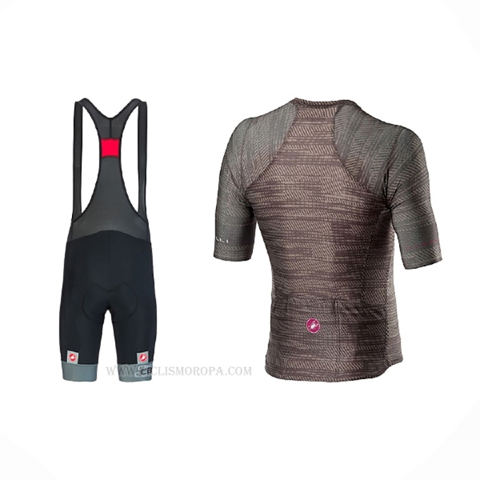 2021 Ropa Ciclismo Castelli Marron Mangas Corta y Culotte Corto
