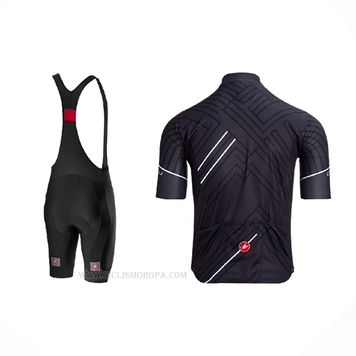 2021 Ropa Ciclismo Castelli Negro Blanco Mangas Corta y Culotte Corto