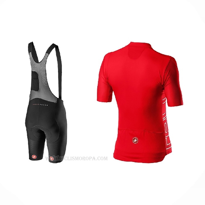 2021 Ropa Ciclismo Castelli Rojo Mangas Corta y Culotte Corto