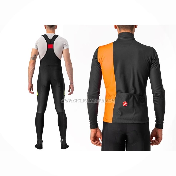 2023 Ropa Ciclismo Castelli Naranja Mangas Largas y Culotte Largo