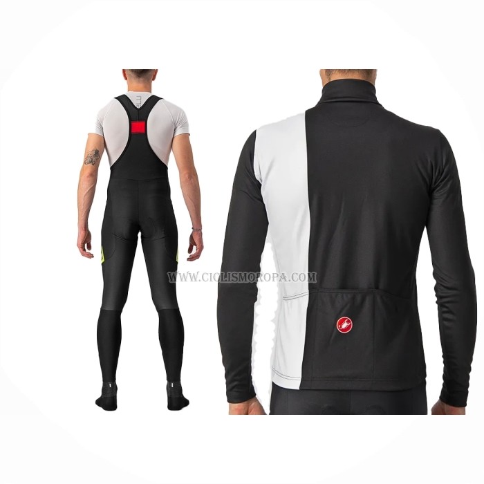 2023 Ropa Ciclismo Castelli Negro Mangas Largas y Culotte Largo