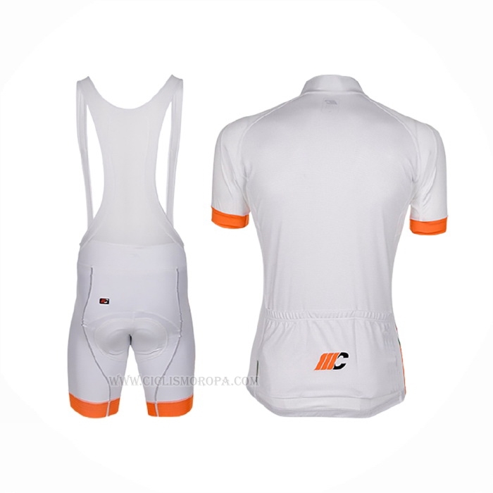 2018 Ropa Ciclismo Cipollini Easy Bianchi Naranja Mangas Corta y Culotte Corto