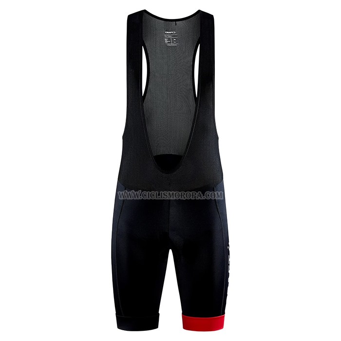 2023 Ropa Ciclismo Craft Rojo Negro Mangas Cortas y Culotte Corto