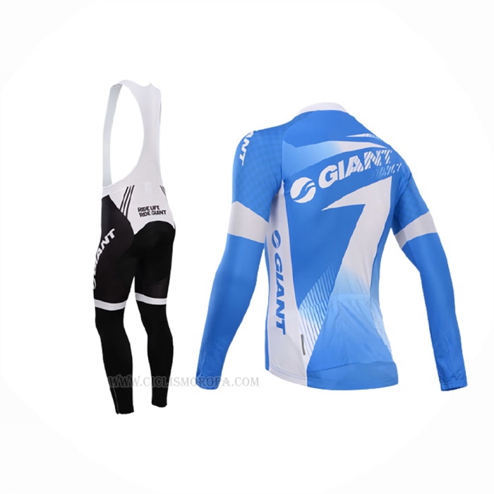 2014 Ropa Ciclismo Giant Azur Mangas Largas y Culotte Lunga