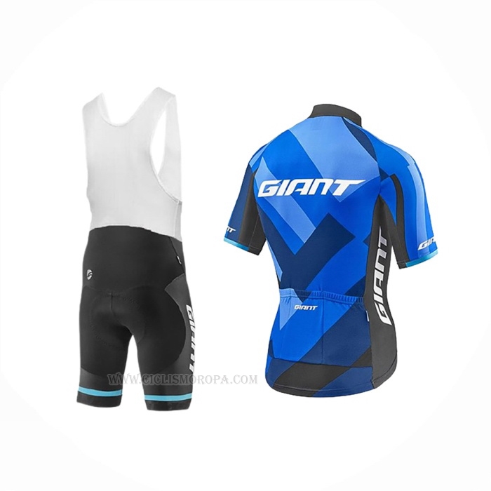 2018 Ropa Ciclismo Giant Elevate Azul Negro Mangas Corta y Culotte Corto