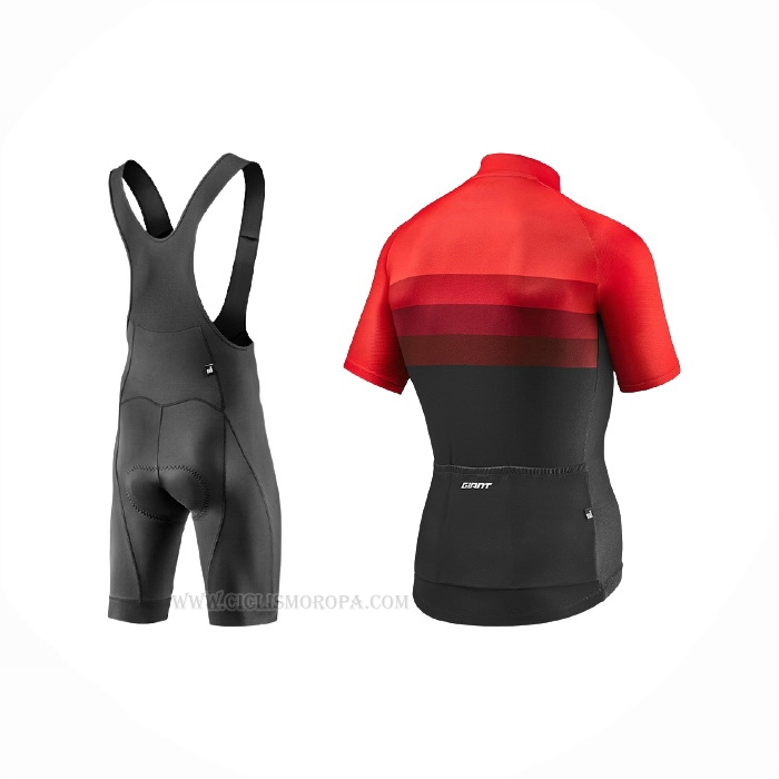 2021 Ropa Ciclismo Giant Negro Rojo Mangas Corta y Culotte Corto
