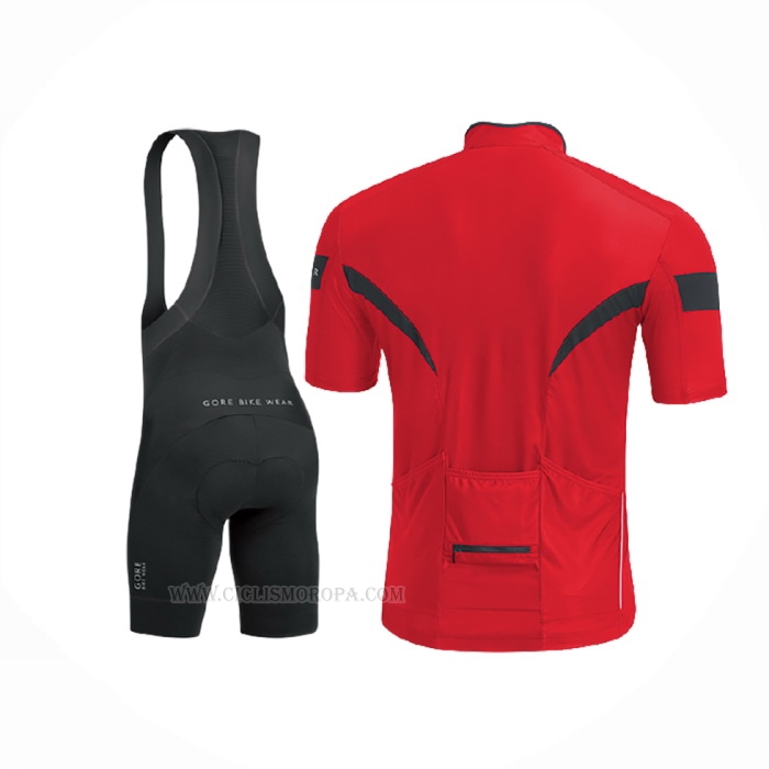 2017 Ropa Ciclismo Gore Bike Wear Power Rojo Mangas Corta y Culotte Corto