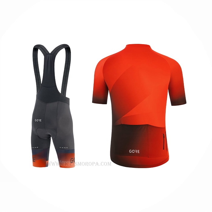 2022 Ropa Ciclismo Gore Naranja Mangas Corta y Culotte Corto