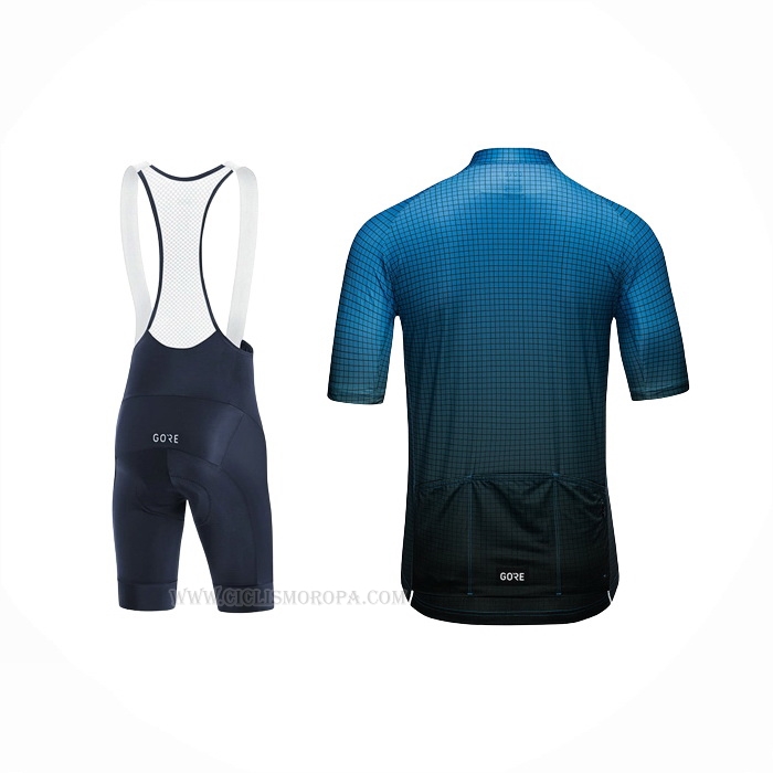 2022 Ropa Ciclismo Gore Negro Azul Mangas Corta y Culotte Corto