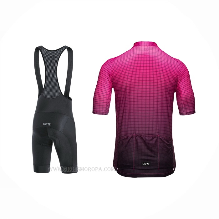 2022 Ropa Ciclismo Gore Violeta Negro Mangas Corta y Culotte Corto