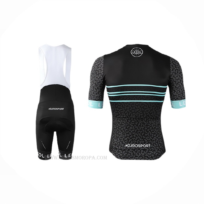 2019 Ropa Ciclismo Eurosport Lecol Negro Mangas Corta y Culotte Corto