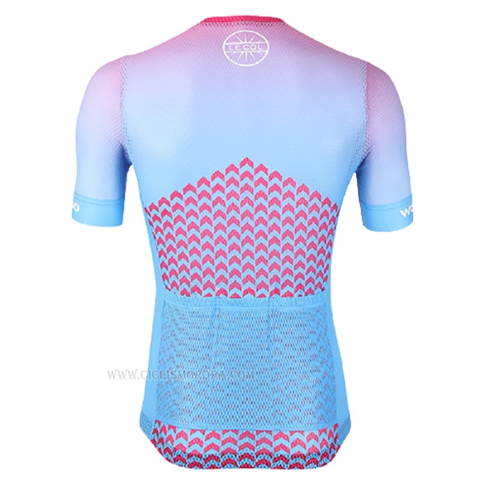 2020 Ropa Ciclismo Lecol Azur Rosa Mangas Corta y Culotte Corto