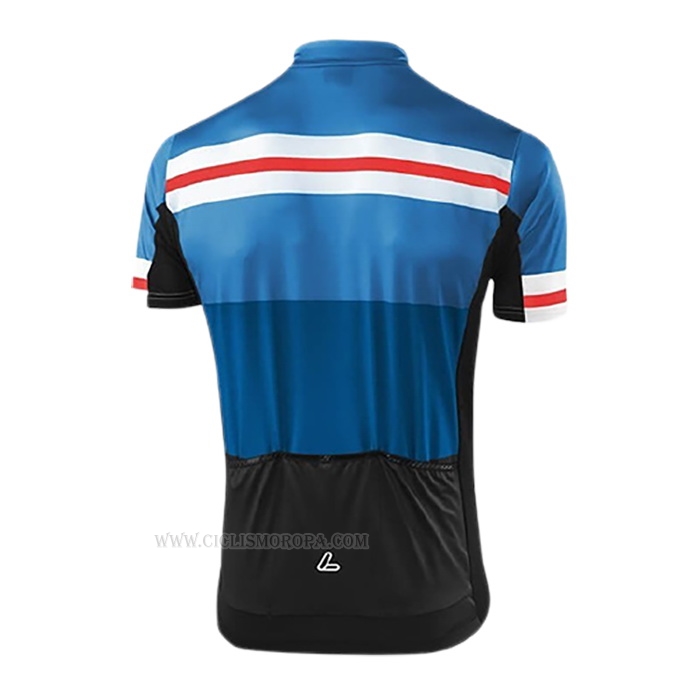 2018 Ropa Ciclismo Loffler Negro Azul Mangas Corta y Culotte Corto
