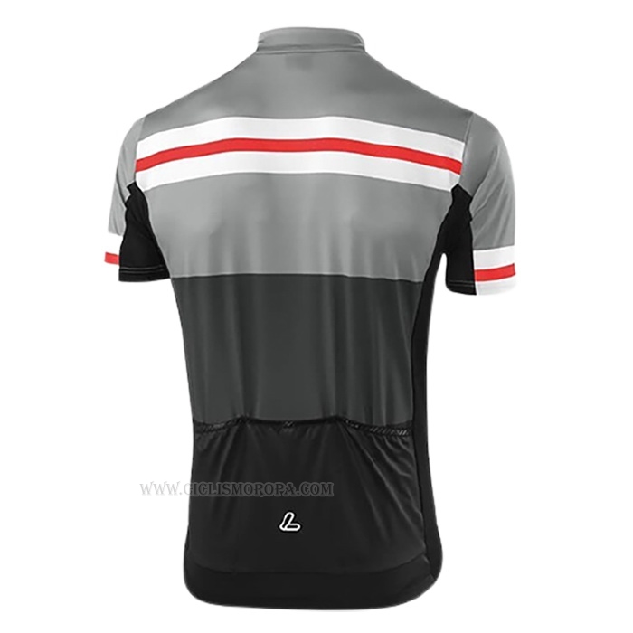 2018 Ropa Ciclismo Loffler Negro Gris Mangas Corta y Culotte Corto