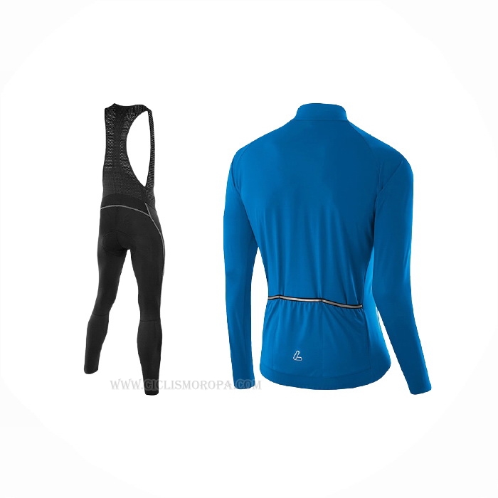 2021 Ropa Ciclismo Loffler Azul Mangas Largas y Culotte Lunga