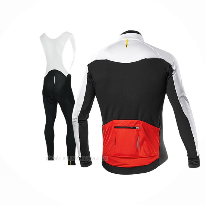 2017 Ropa Ciclismo Mavic Blanco Naranja Mangas Largas y Culotte Lunga