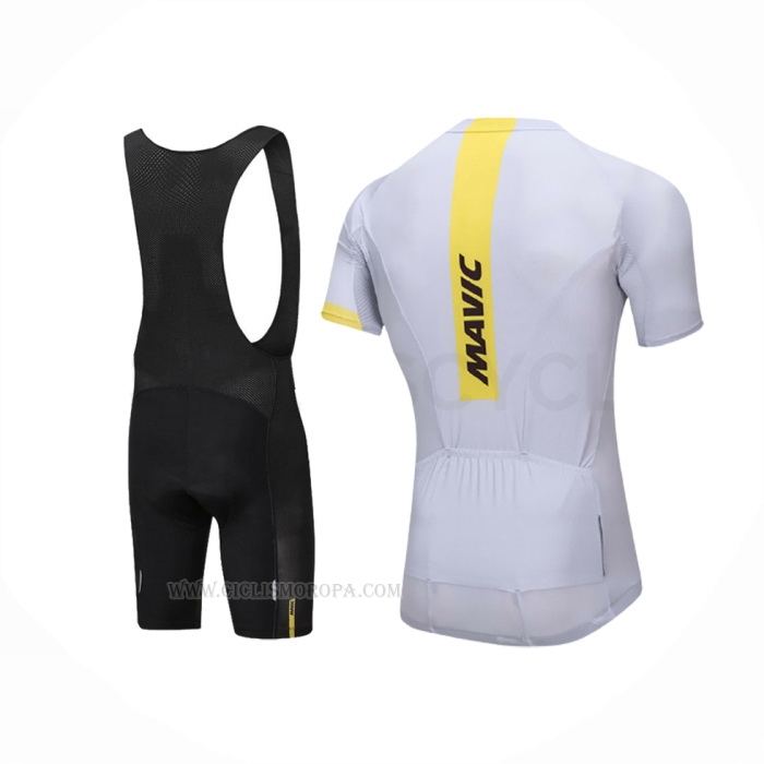 2018 Ropa Ciclismo Mavic Blanco Mangas Corta y Culotte Corto