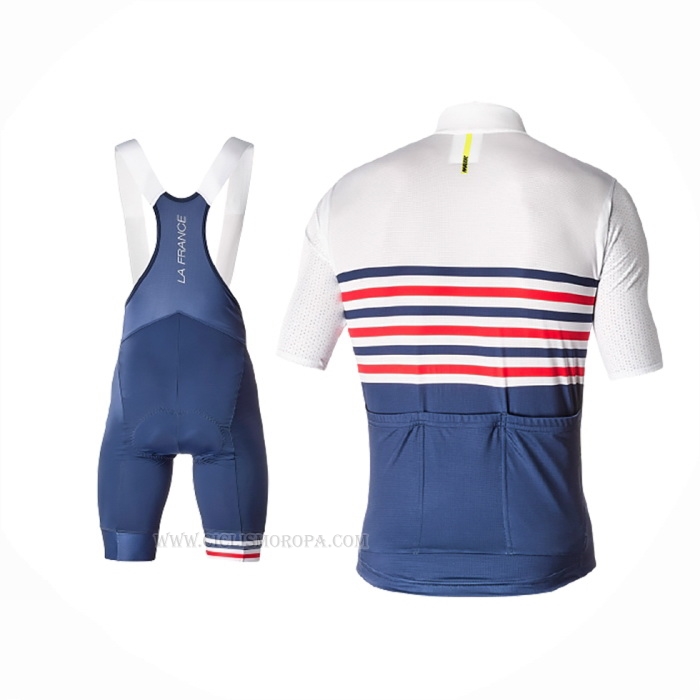 2019 Ropa Ciclismo Mavic Blanco Azul Mangas Corta y Culotte Corto