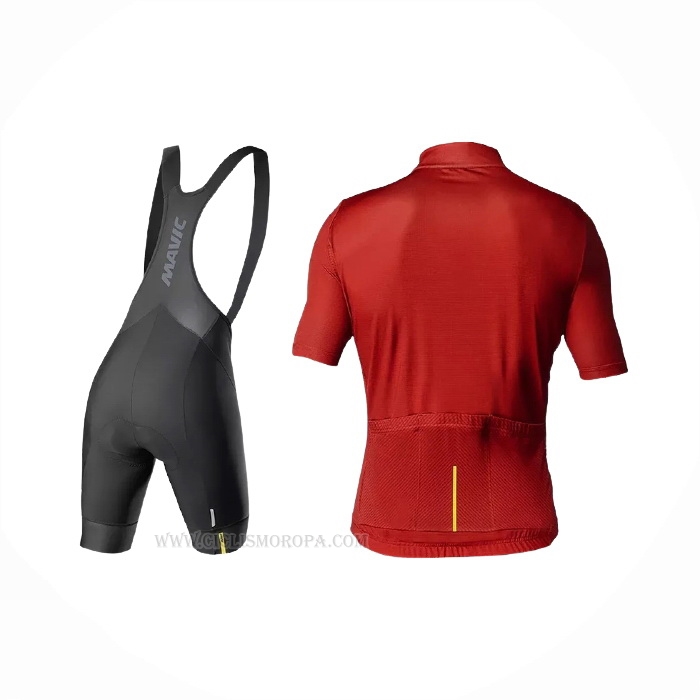2021 Ropa Ciclismo Mavic Rojo Mangas Corta y Culotte Corto