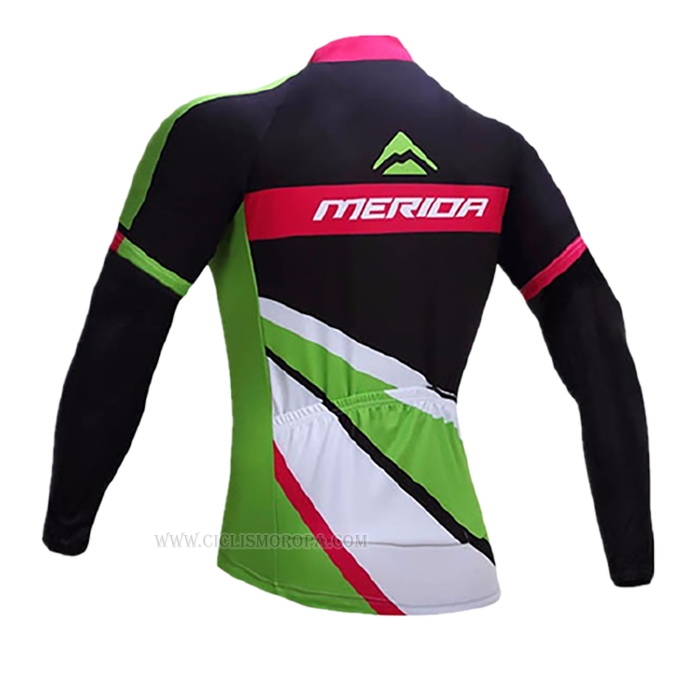 2017 Ropa Ciclismo Merida Rojo Blanco Mangas Largas y Culotte Lunga
