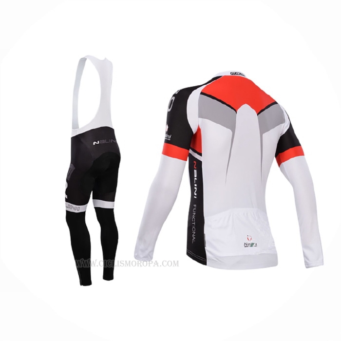 2014 Ropa Ciclismo Nalini Negro Blanco Mangas Largas Y Culotte Lunga
