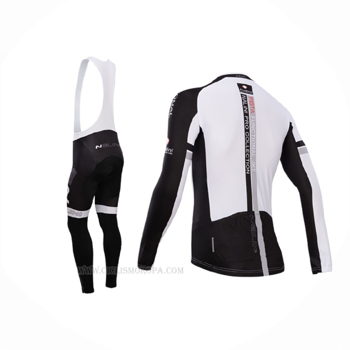 2014 Ropa Ciclismo Nalini Negro Rojo Mangas Largas Y Culotte Lunga