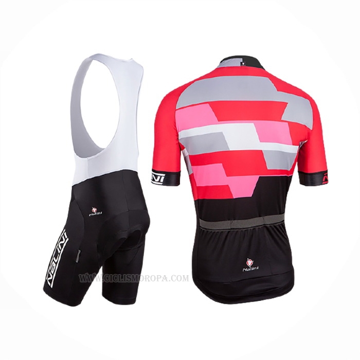 2017 Ropa Ciclismo Nalini Cervino Rojo Negro Mangas Corta Y Culotte Corto