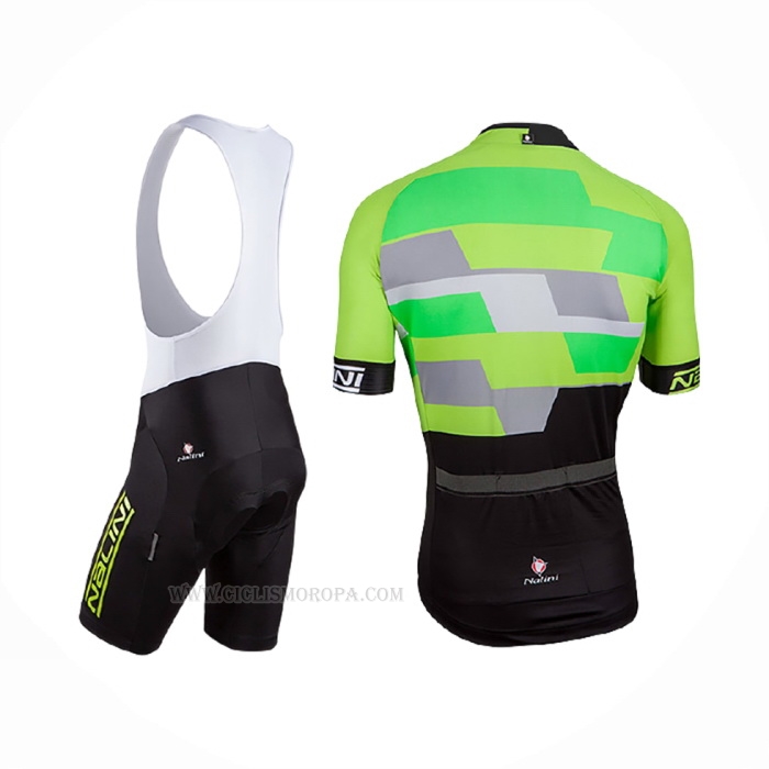 2017 Ropa Ciclismo Nalini Cervino Verde Negro Mangas Corta Y Culotte Corto